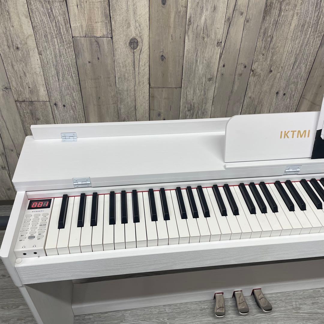 IKTMIアップライト型 88鍵盤電子ピアノ ホワイト 直接引取歓迎 S1300