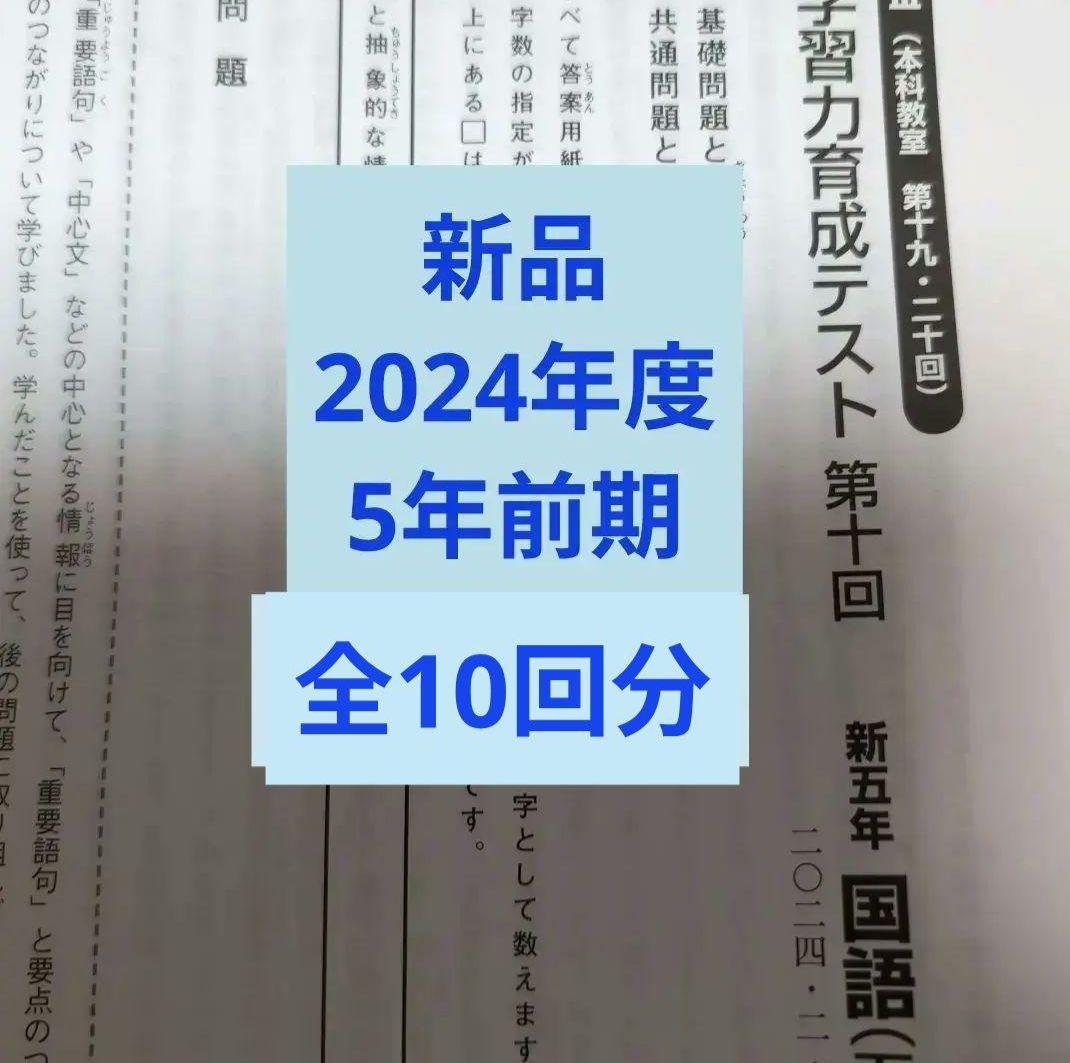 新品 2024年度日能研学習力育成テスト5年前期 全10回分 - メルカリ