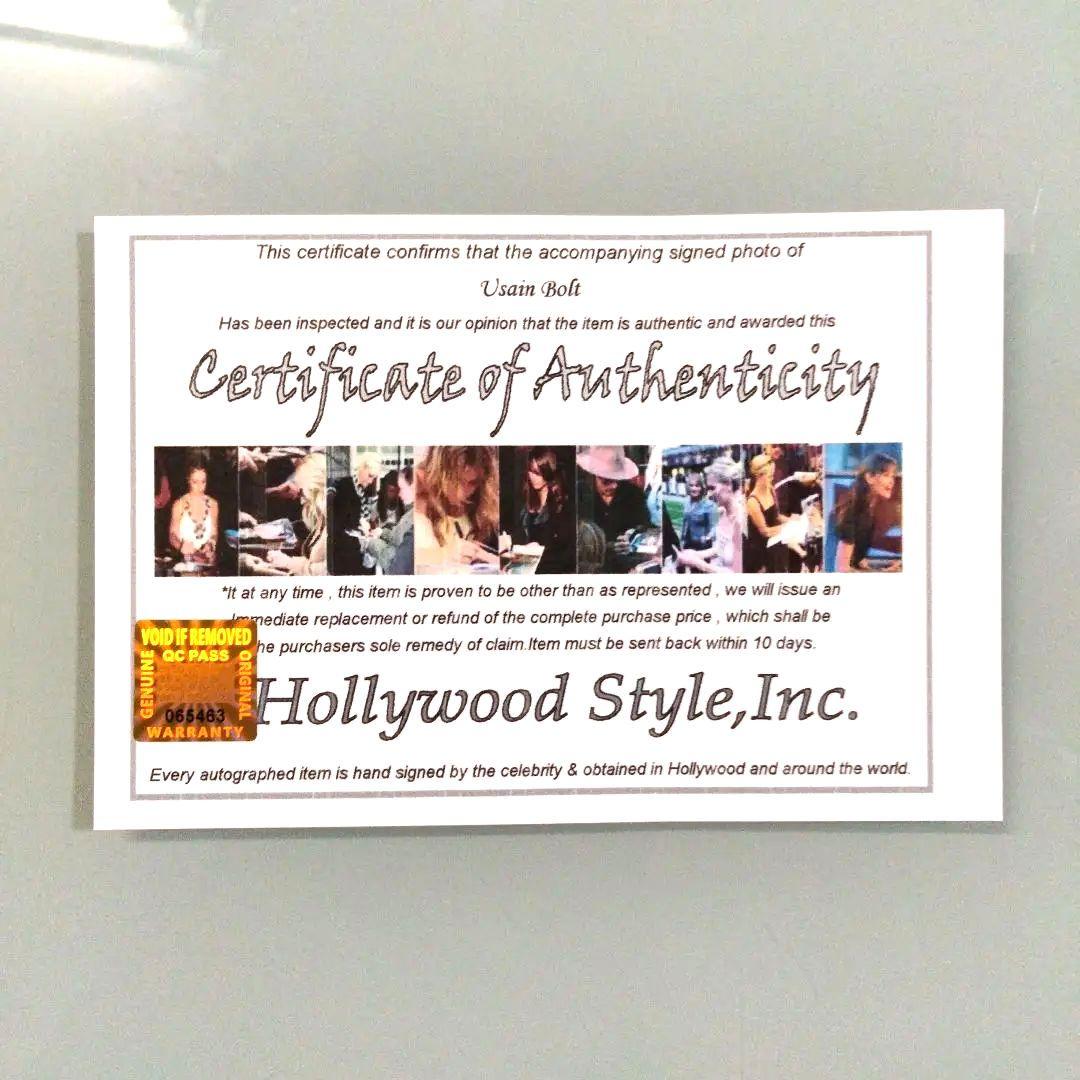 ウサイン・ボルト直筆サイン入り2Lサイズ写真…オリンピック金