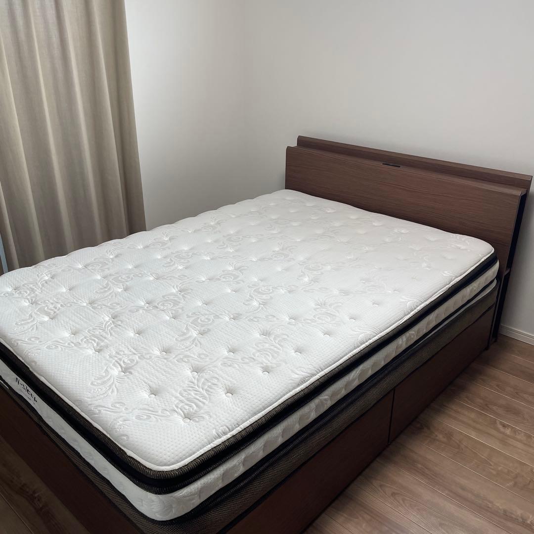 【送料込】ニトリ ダブルベッドフレームのみ※説明欄ご確認ください すのこダブルベッドフレーム(サラス/BK) | ニトリネット【公式】 家具