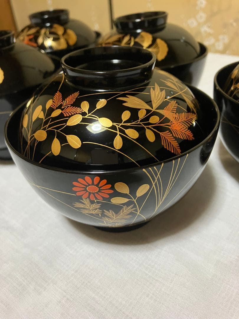 美品 輪島塗り 吸物碗 5客セット 箱付 - メルカリ