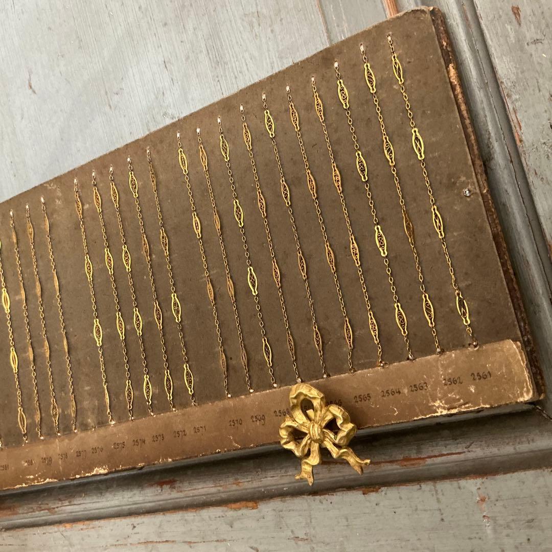 ＊希少＊　フランスアンティーク　フィリグリーチェーン　ジュエリー　サンプル　見本 フランス製 アンティークシルバー フィリグリーチェーンネックレス