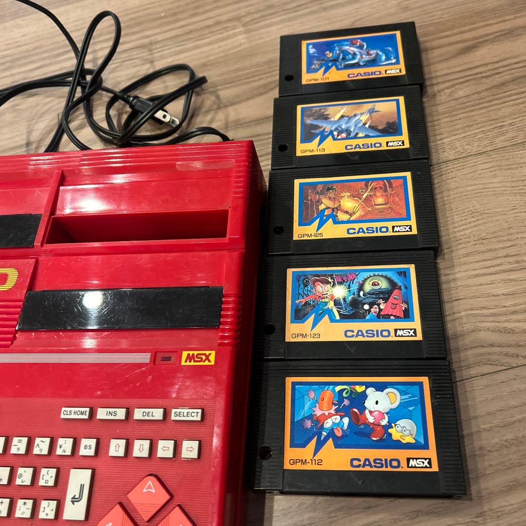 CASIO MX-10 MSX レッド 本体とゲーム5本 - メルカリ