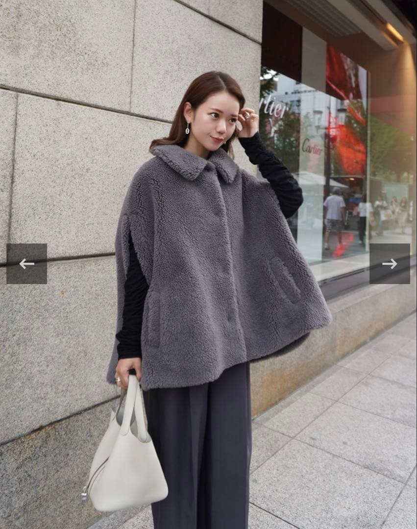 即完売カラー♡hyeon ted cape ♡ gray テッド ケープサイズF - メルカリ