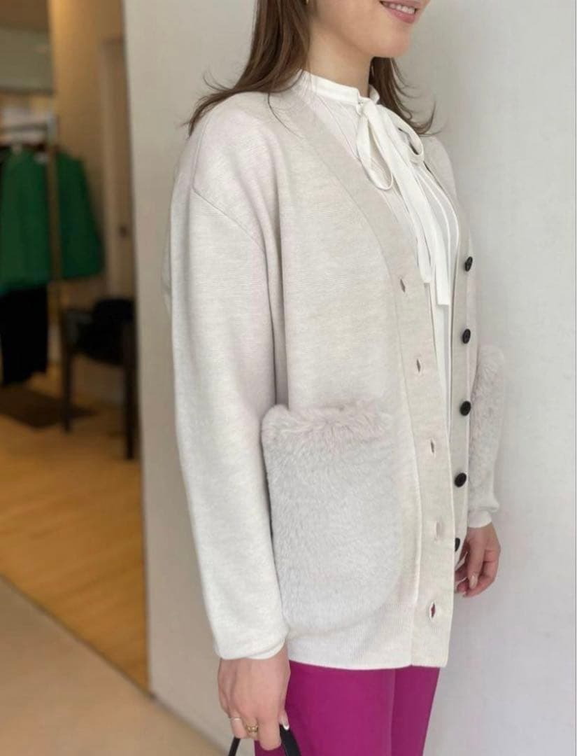 新品 Ballsey ウールポリエステルミラノリブ ファーポケット