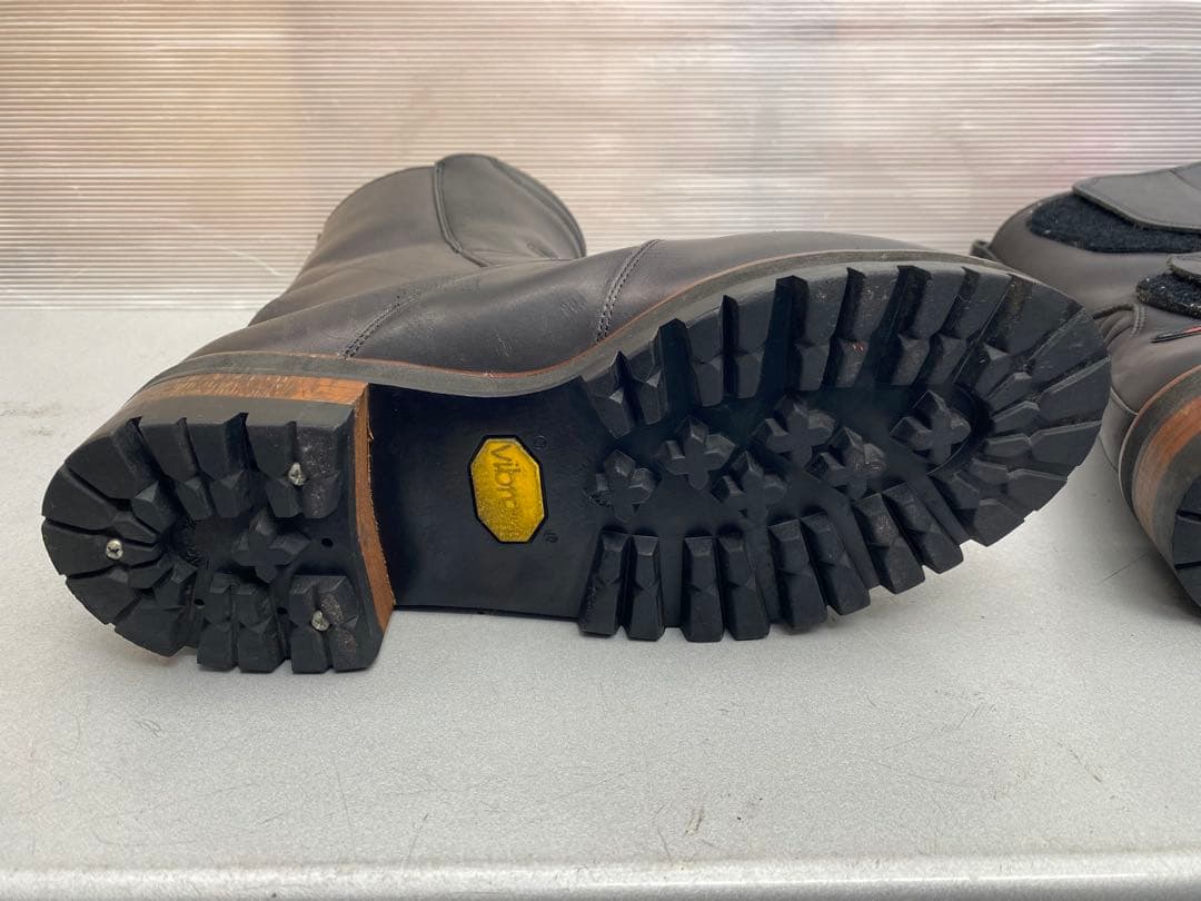 ホンダスーパーボルドール レザーブーツ 黒 26.5cmビブラムソール