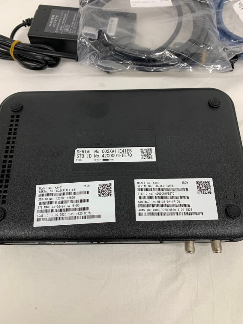 J:COM LINK XA401 BS4Kチューナー リモコン等 付属品有り - メルカリ