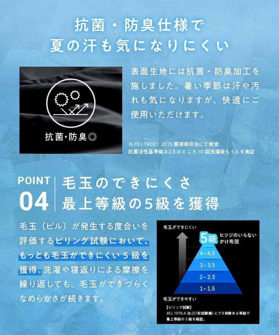 【新発売】ヒツジのいらないかけ布団 -アイス・ブレイク爽涼- ダブルサイズ