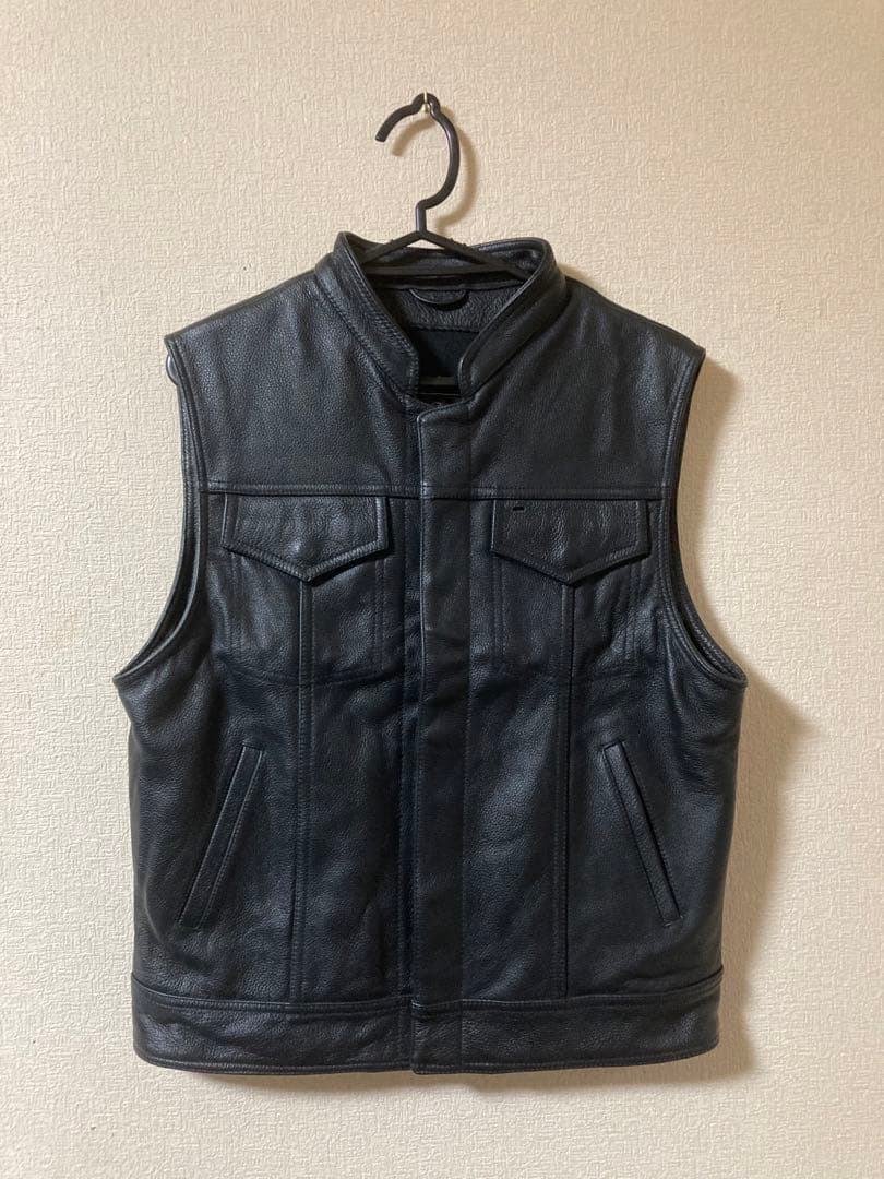 レザーベスト クラブスタイル 本革 Mサイズ サンズオブアナーキー