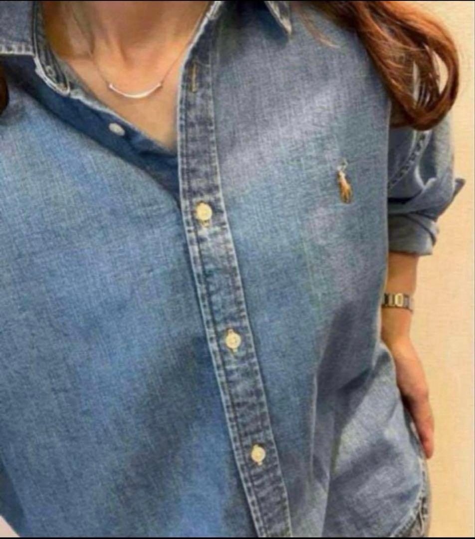 即完売✳︎ラルフローレン現行ダンガリーシャツマルチポニーデニムインディゴ正規品 即完売✳︎ラルフローレン現行ダンガリーシャツマルチポニーデニム