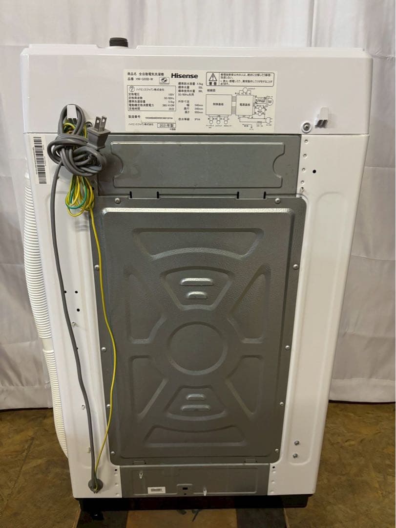 分解洗浄】Hisense 洗濯機 HW-G55B 2021年製 洗濯5kg - メルカリ