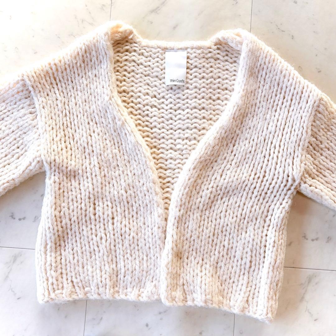 美品 ウィムガゼット モヘア混 ローゲージニットカーディガン