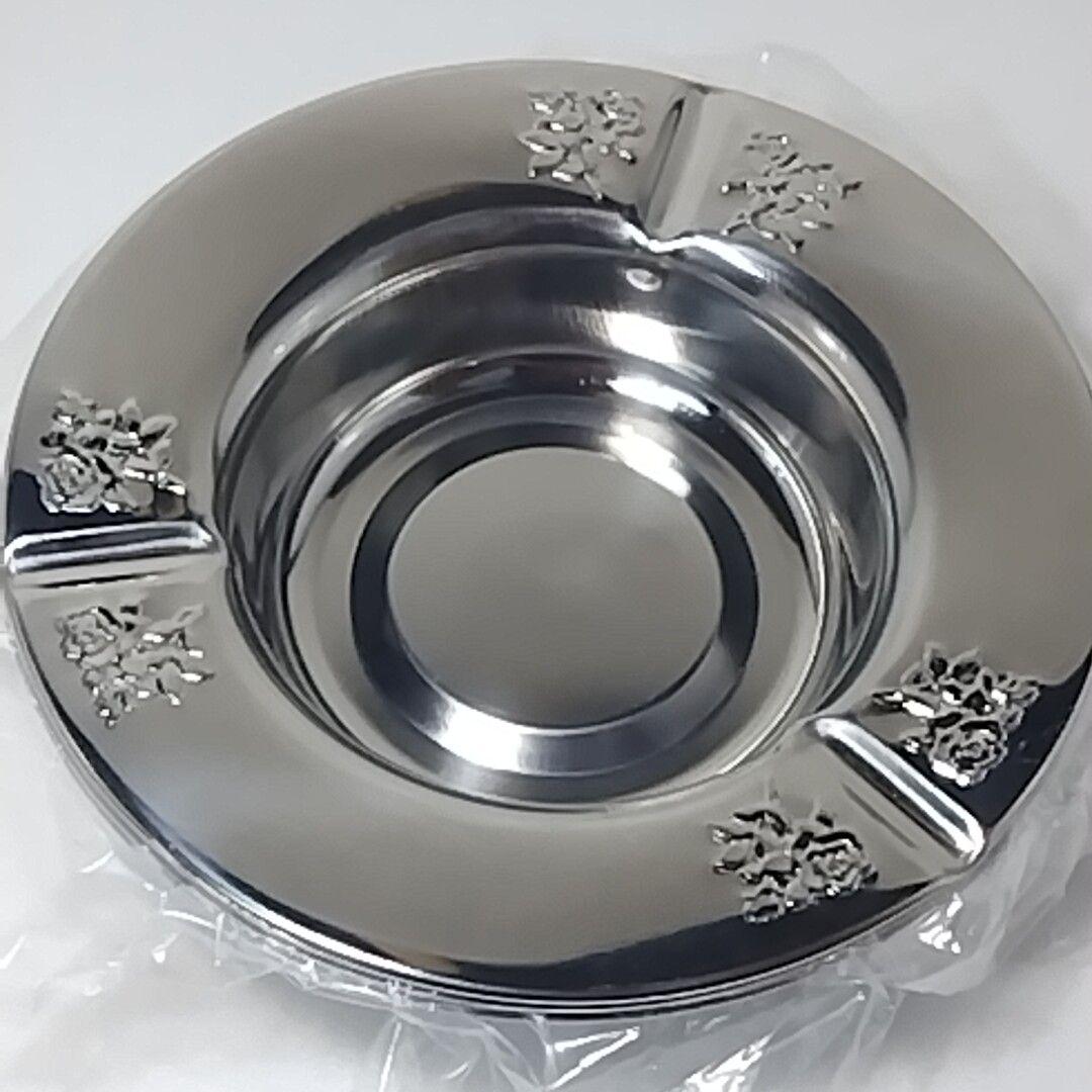 未使用 レトロ アルミ灰皿 薔薇 小物入れ アクセサリー入れ 灰皿 3個