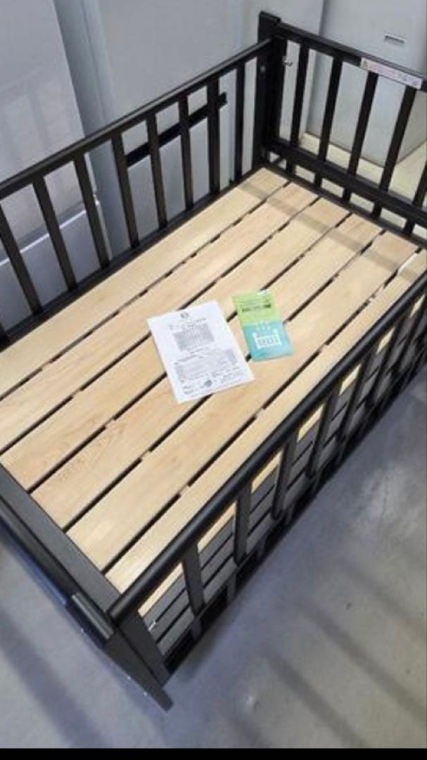 木製ベビーベッド シングルサイズ ダークブラウン　　7762 g78368]【シングル】 Bergen すのこベッド すのこベッド | 家具