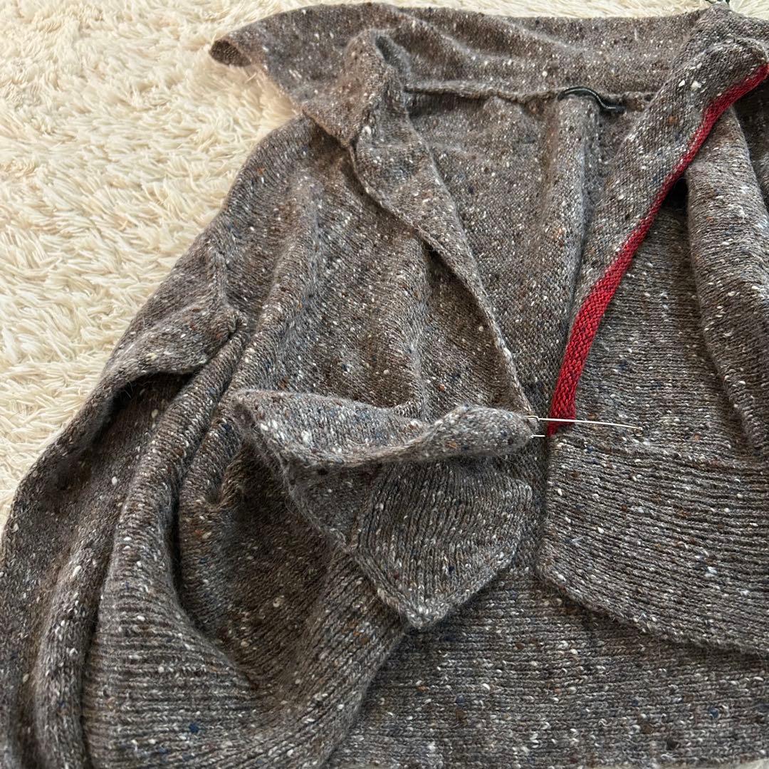 ワイズ ヨウジヤマモト アンゴラ カーディガン 安全ピン ビックカラー 変形