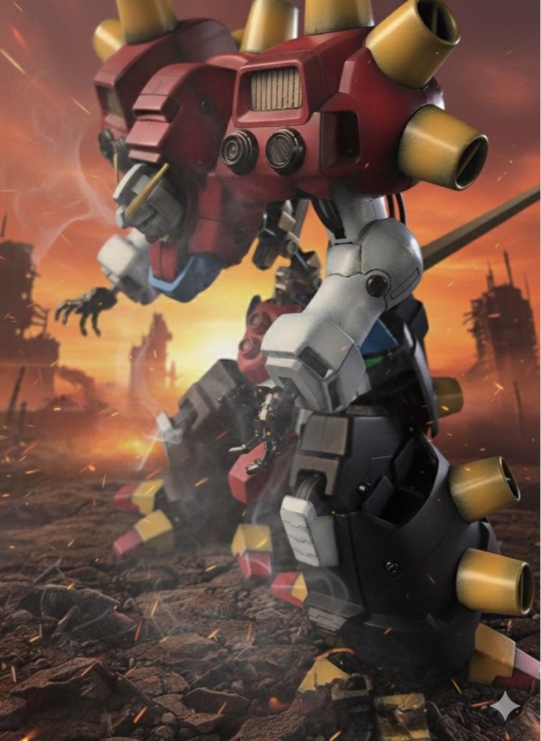 ガンプラ バンダイ デビルガンダム 旧キット 改造 全塗装 完成品【G