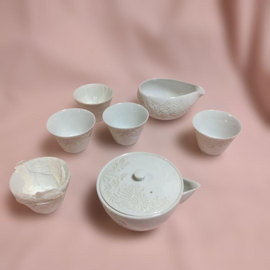 出石焼　永澤永山作　菊花刻白磁 煎茶器 2026年最新】出石焼 永澤の人気アイテム - メルカリ
