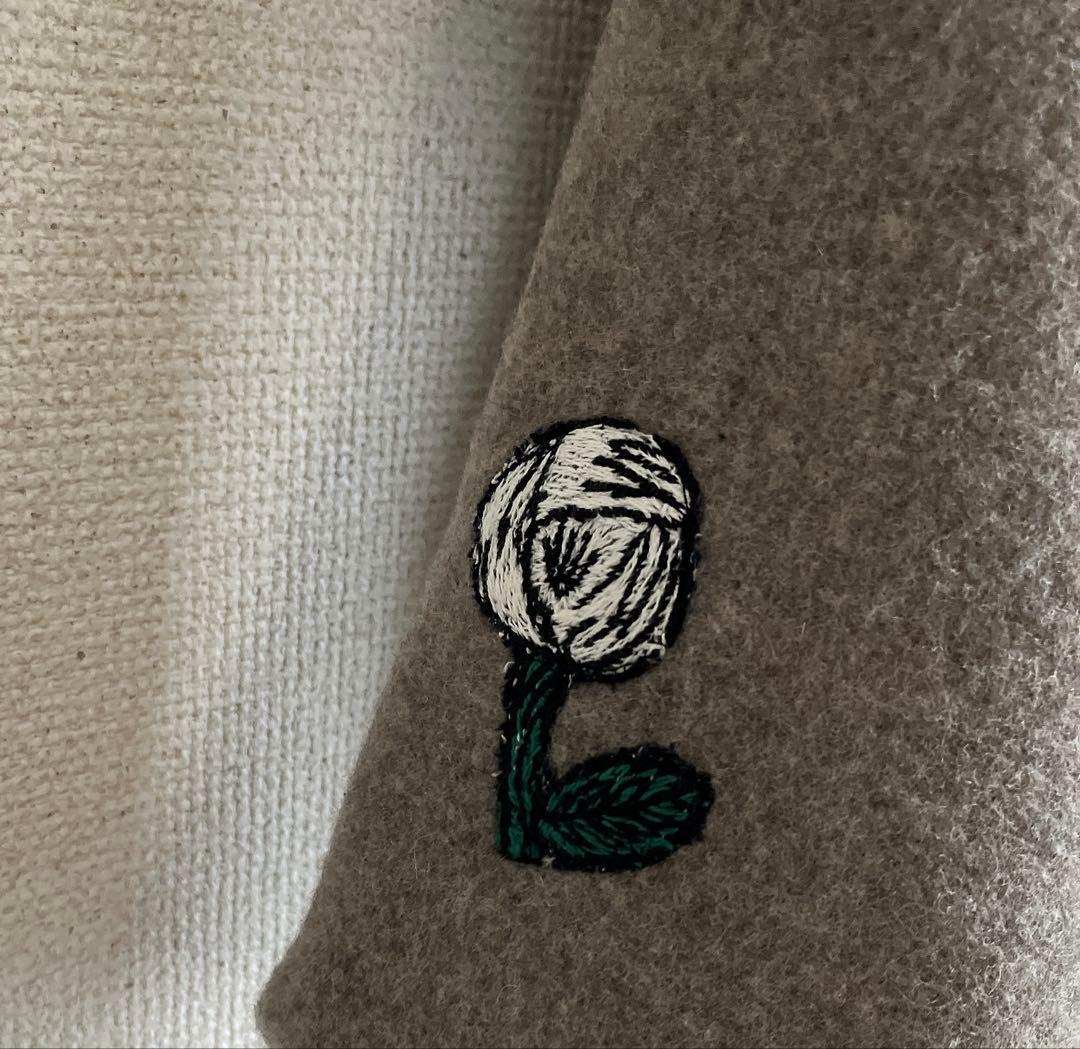 ミナペルホネン rosy モカ ウール ジャケット コート 総裏