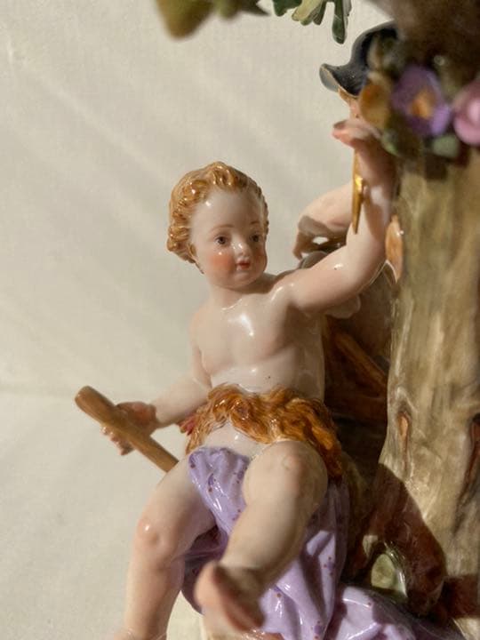 超貴重マイセンMeissen フィギュリン矢を研ぐ天使たち