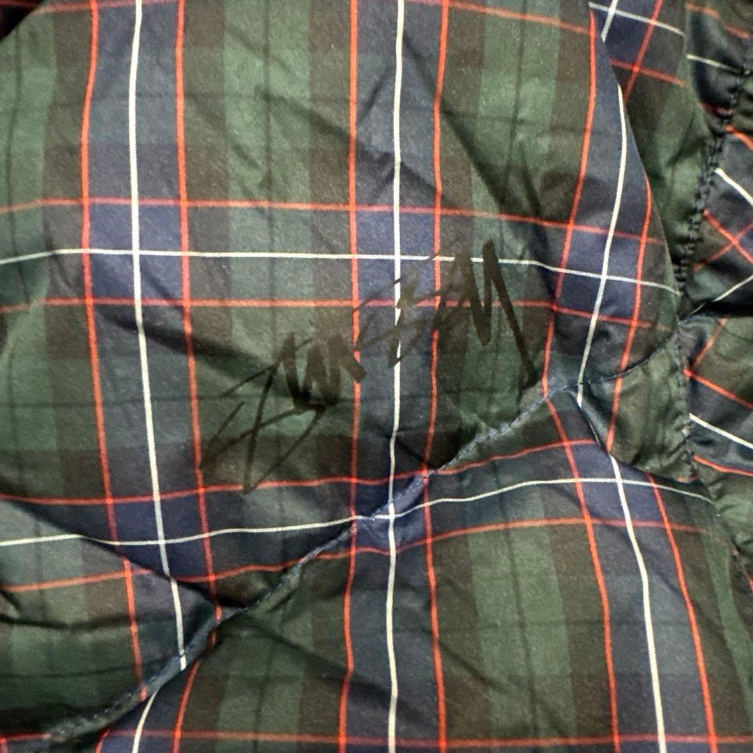 old stussyオールドステューシー チェックダウンジャケット M - メルカリ