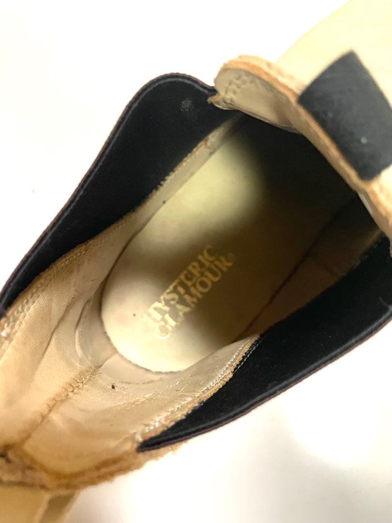 美品！ヒステリックグラマー　ベージュ サイドゴアブーツ スエード　26.5cm