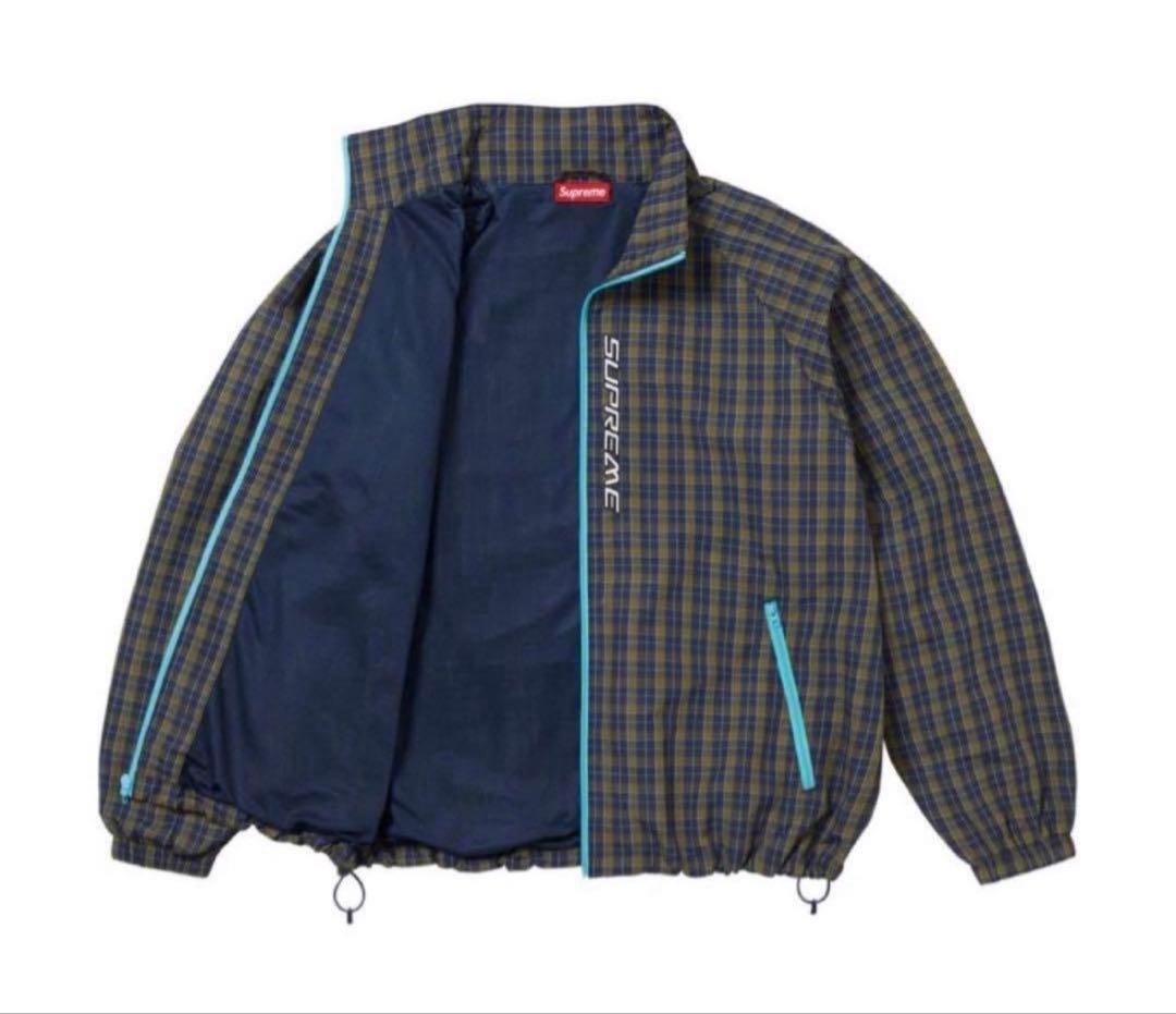 ジャケット・アウター Supreme Plaid Track Jacket \"Navy\"