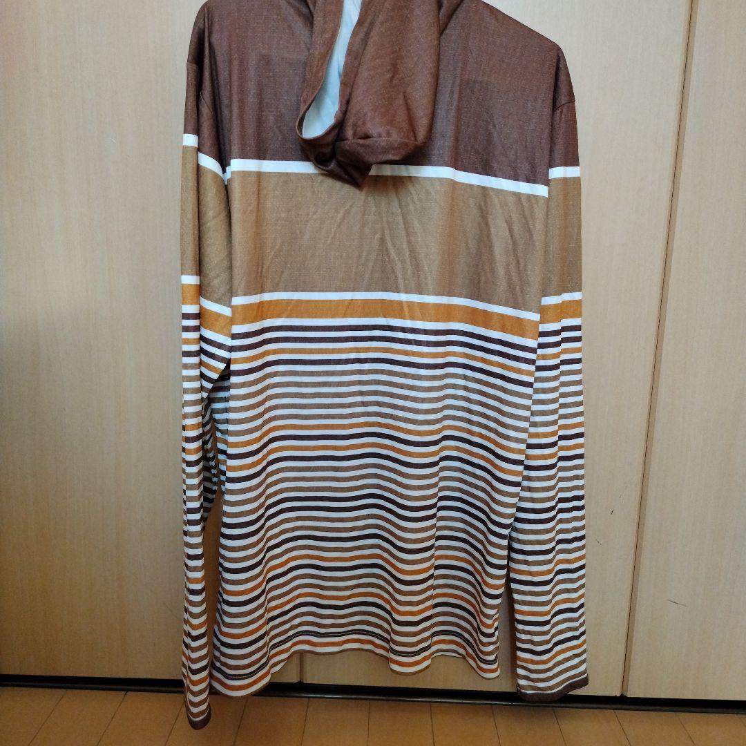 HANG TEN フード付きラッシュガード ブラウンストライプ - メルカリ