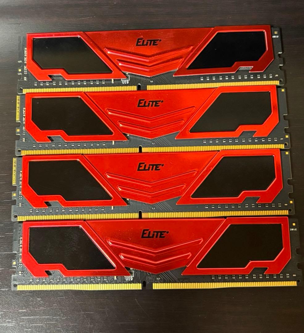 Teamgroup DDR4 メモリー 32GB（8GB×4） ELITE DDR4 DESKTOP MEMORY 32GB(4x8GB) 2400MHz CL16 | TEAMGROUP
