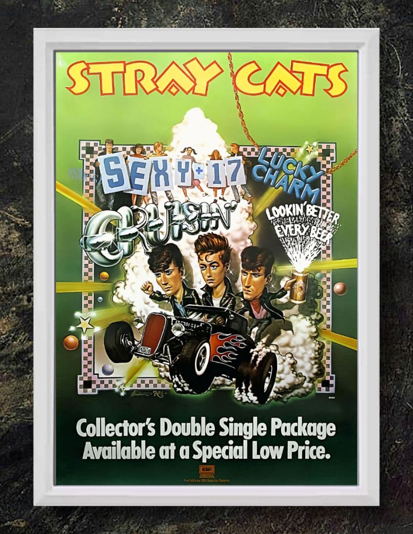 ストレイ・キャッツ【A4サイズ写真ポスターフレーム付き2点セット