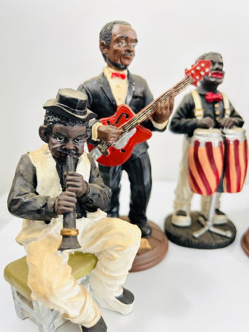 黒人 ジャズバンド 置物 8体 陶器 JAZZ|mercariメルカリ官方指定廠商