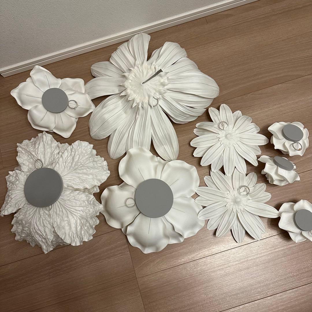 フランフラン ウォールフラワー 9点セット壁面装飾インテリア - メルカリ