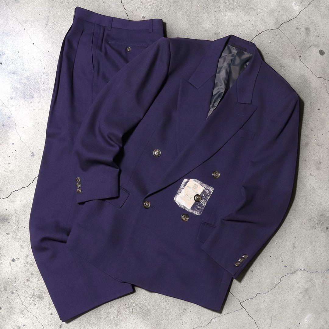 L☆VINTAGE☆パープル ダブルスーツ セットアップ☆80s☆菅田将暉 着用