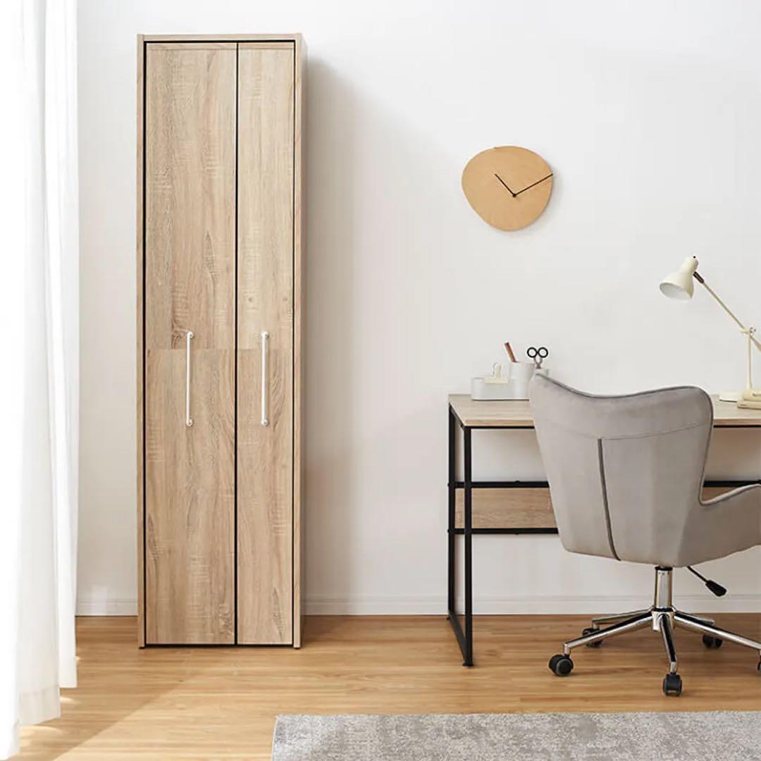 LOWYA [幅47.5] 本棚 オーク Amazon｜LOWYA ロウヤ 本棚 スライド 大容量 スリム 可動棚 教科書