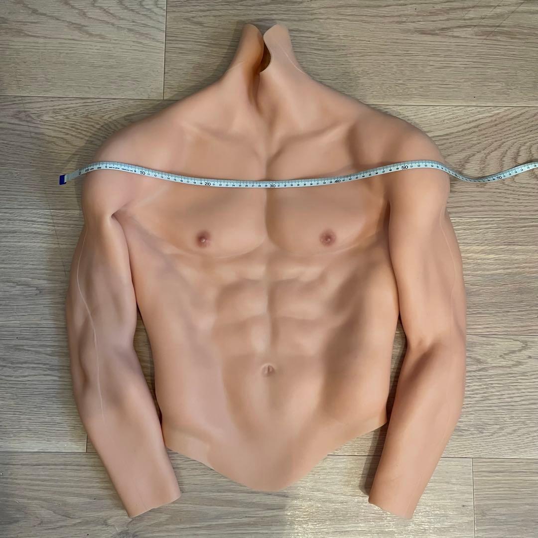 筋肉スーツ 長袖 ファスナーあり Lサイズ シリコン