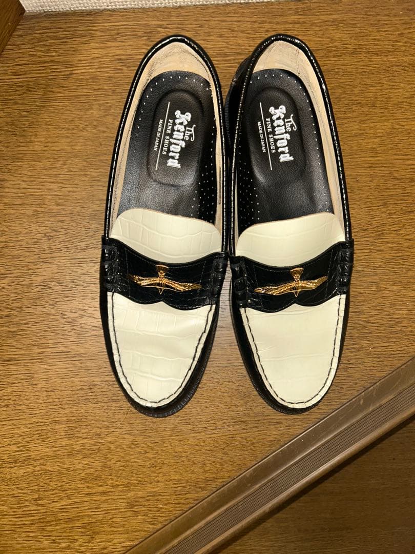 美品】conz別注 ケンフォード クロコダイル ローファー26cm チャーム付