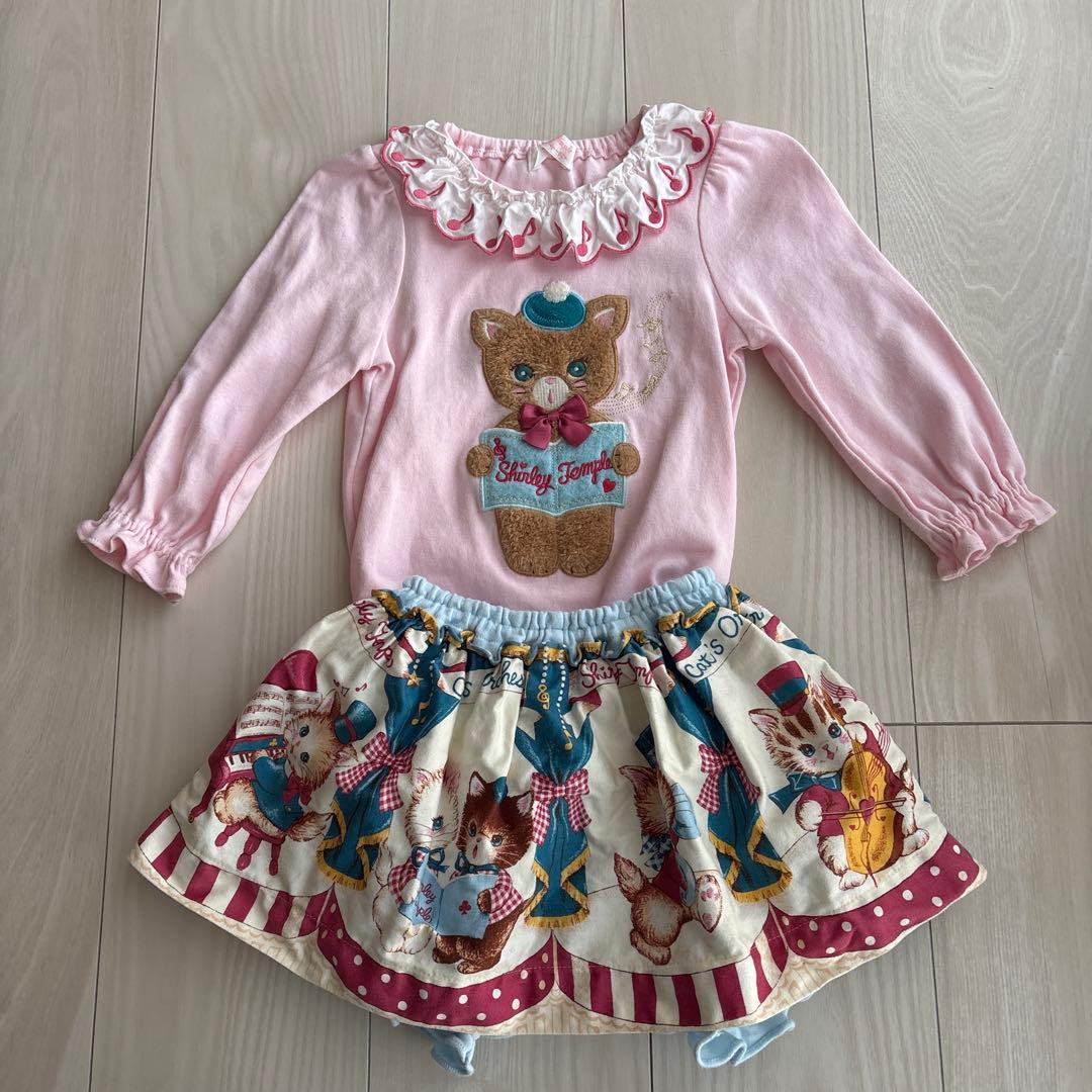 【ありさ】シャーリーテンプル　猫オーケストラ　3点セット　100.90cm