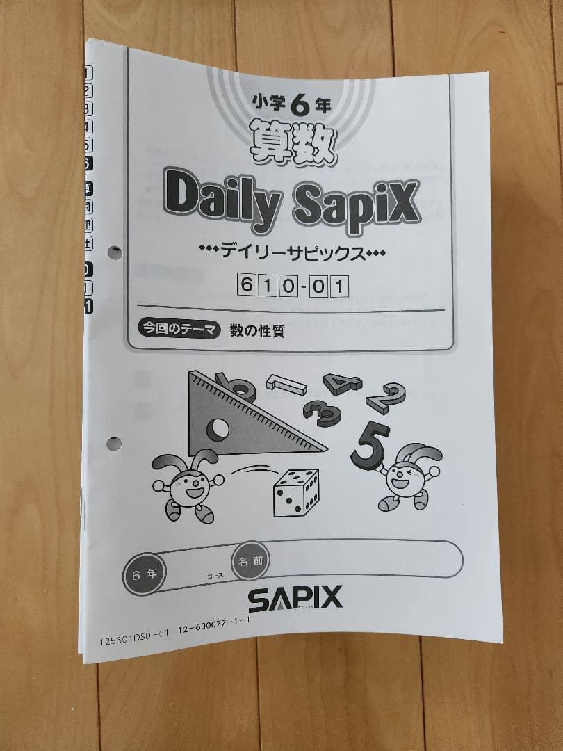 【2025年度】サピックス 6年生 算数 デイリーサピックス　欠番なし 2025年度 サピックス 6年生算数・夏期算数デイリーチェック 欠番なし