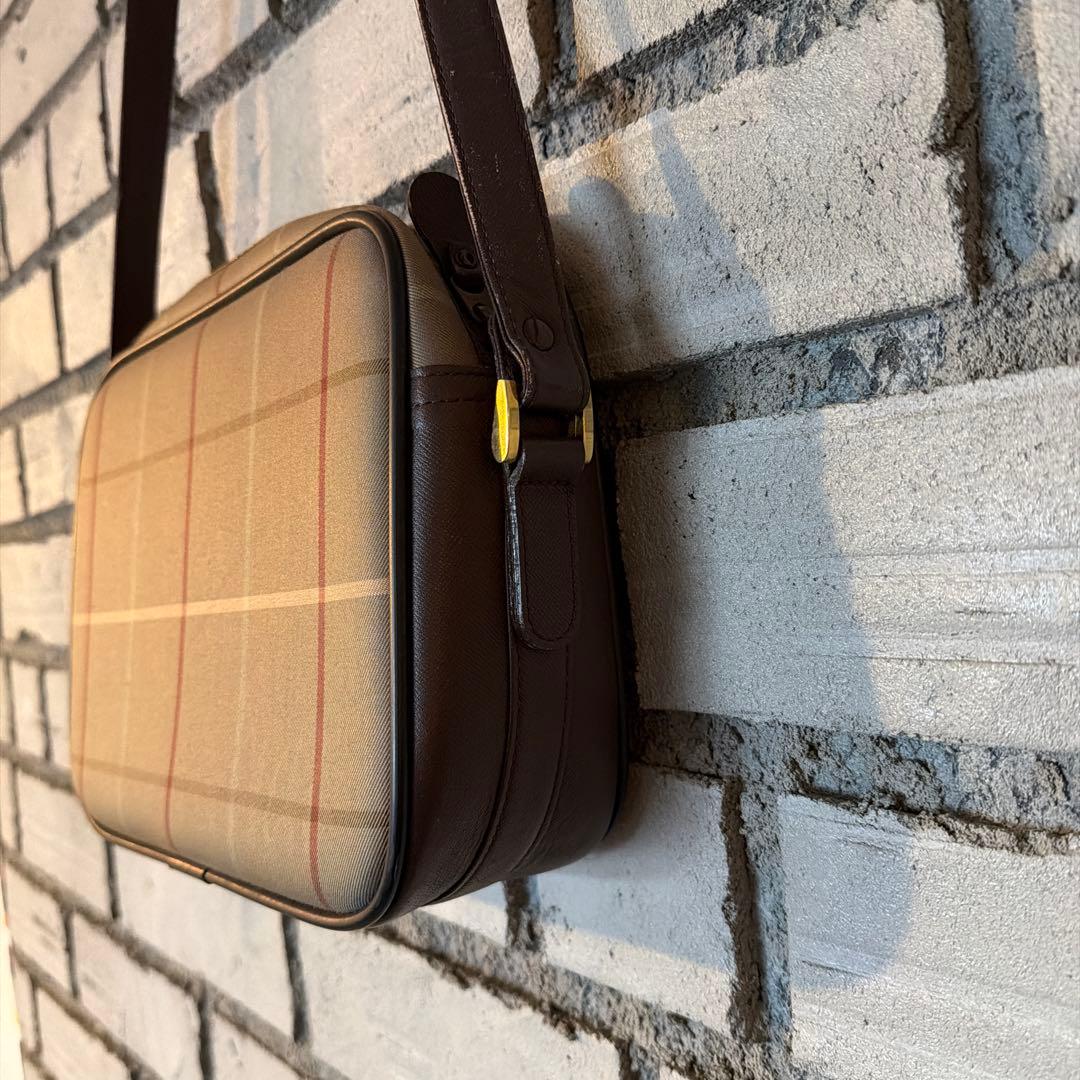 美品】Burberry バーバリー ショルダーバッグ ノバチェック キャンバス