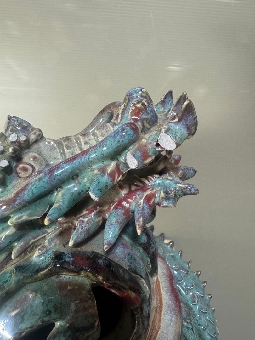 2470 上野焼 三代山岡徹山 香春徹山窯 龍型 香炉 時代物 - メルカリ