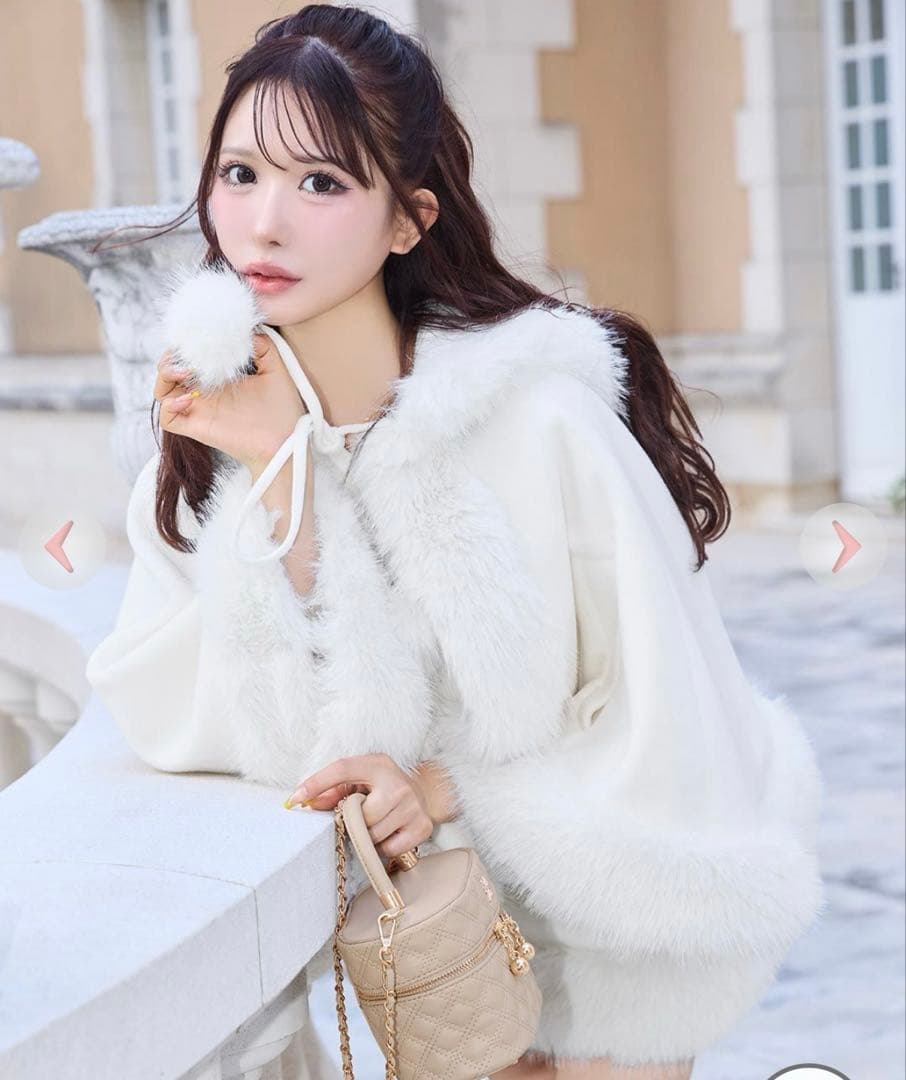 cheri mi シェリミー ケープコートセットアップ ホワイト - メルカリ