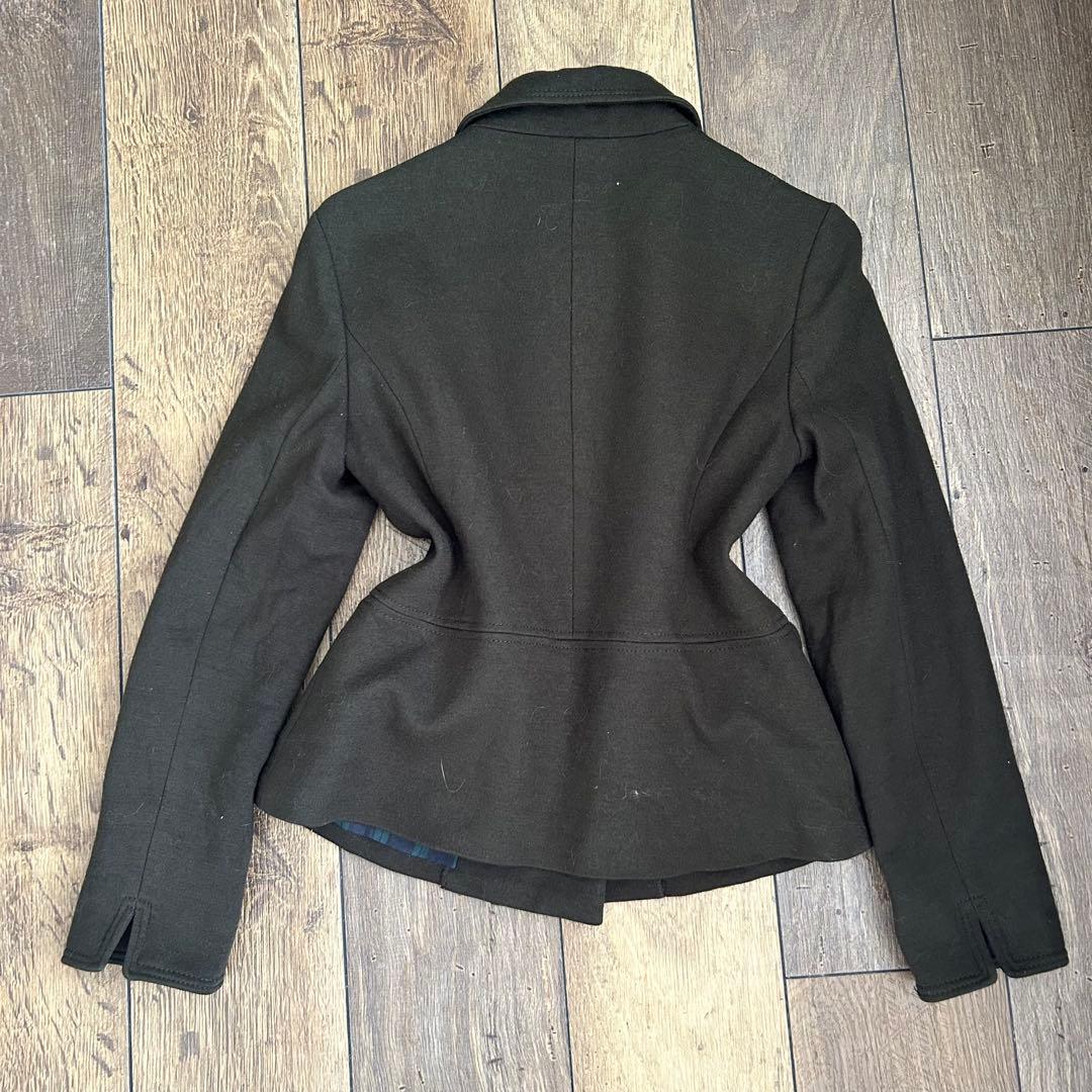 00s y2k ウールくびれピーコート ダークコア フェアリーグランジ 平成