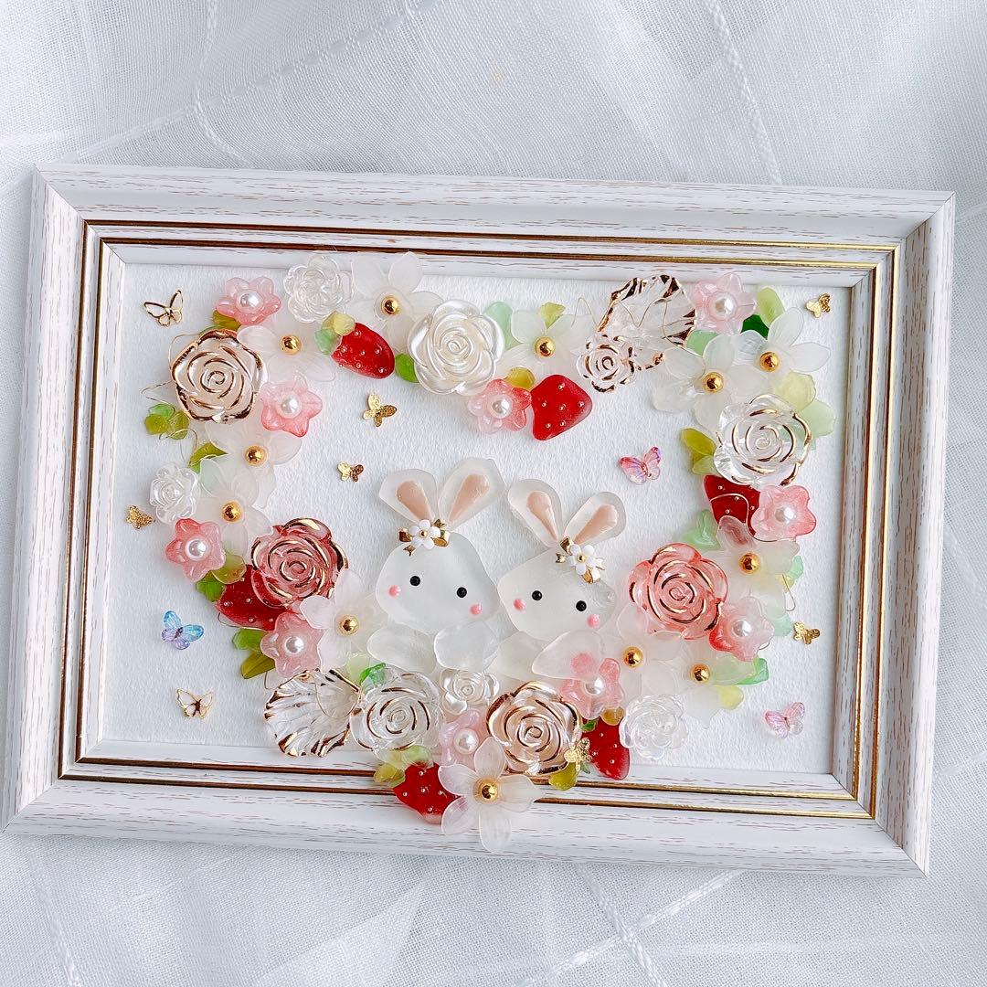 シーグラスアート うさぎ いちご 春 雑貨 インテリア 可愛い - メルカリ