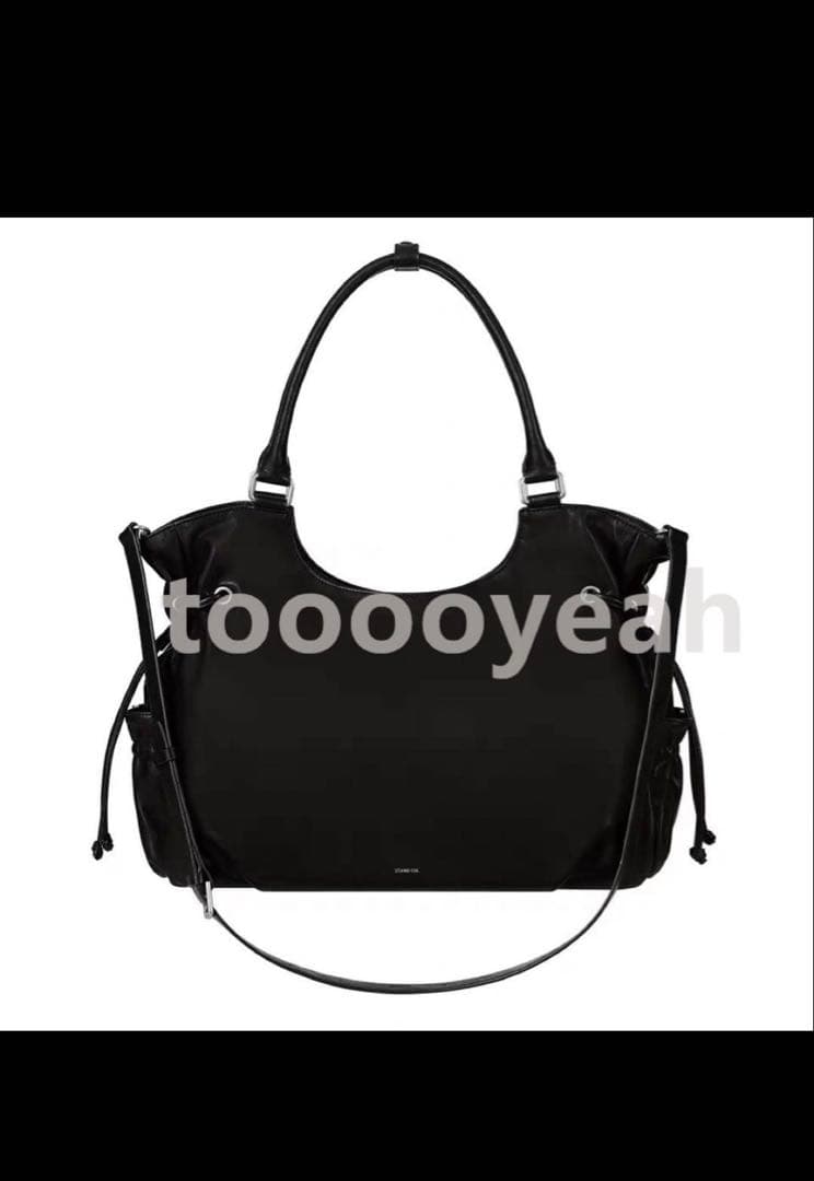 ★美品★ STAND OIL 黒のショルダーバッグ 美品 STAND OIL ショルダーバッグ 肩掛け レディース スタンドオイル