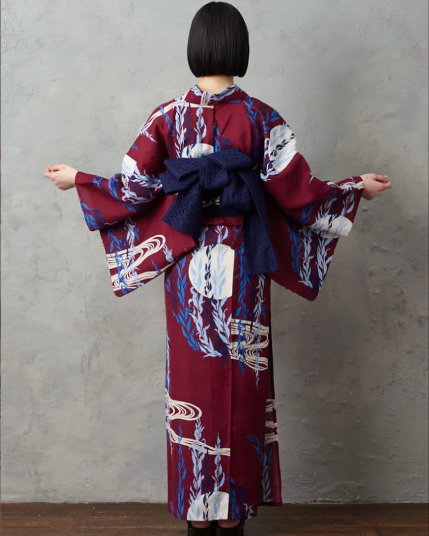 ふりふ浴衣「 NaturalFurifu 月と柳 」 - メルカリ