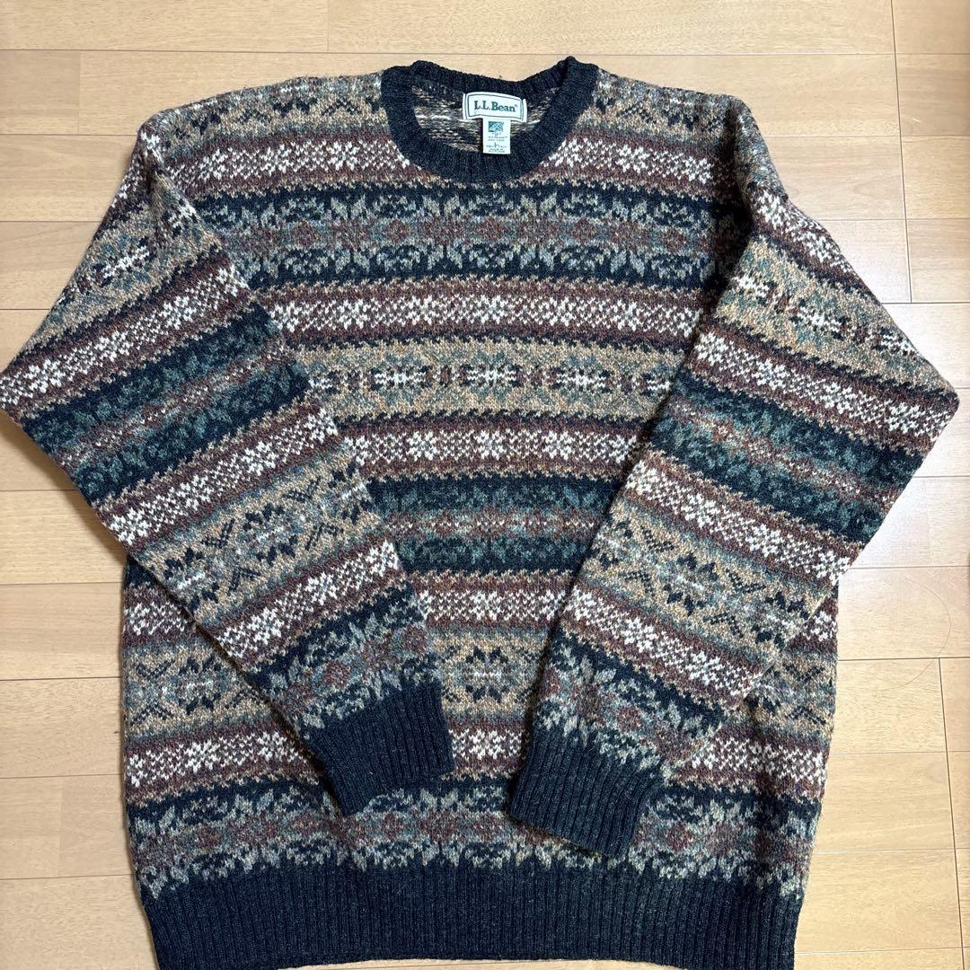 80s 90s L.L.BEAN エルエルビー フェアアイル ウール セーター