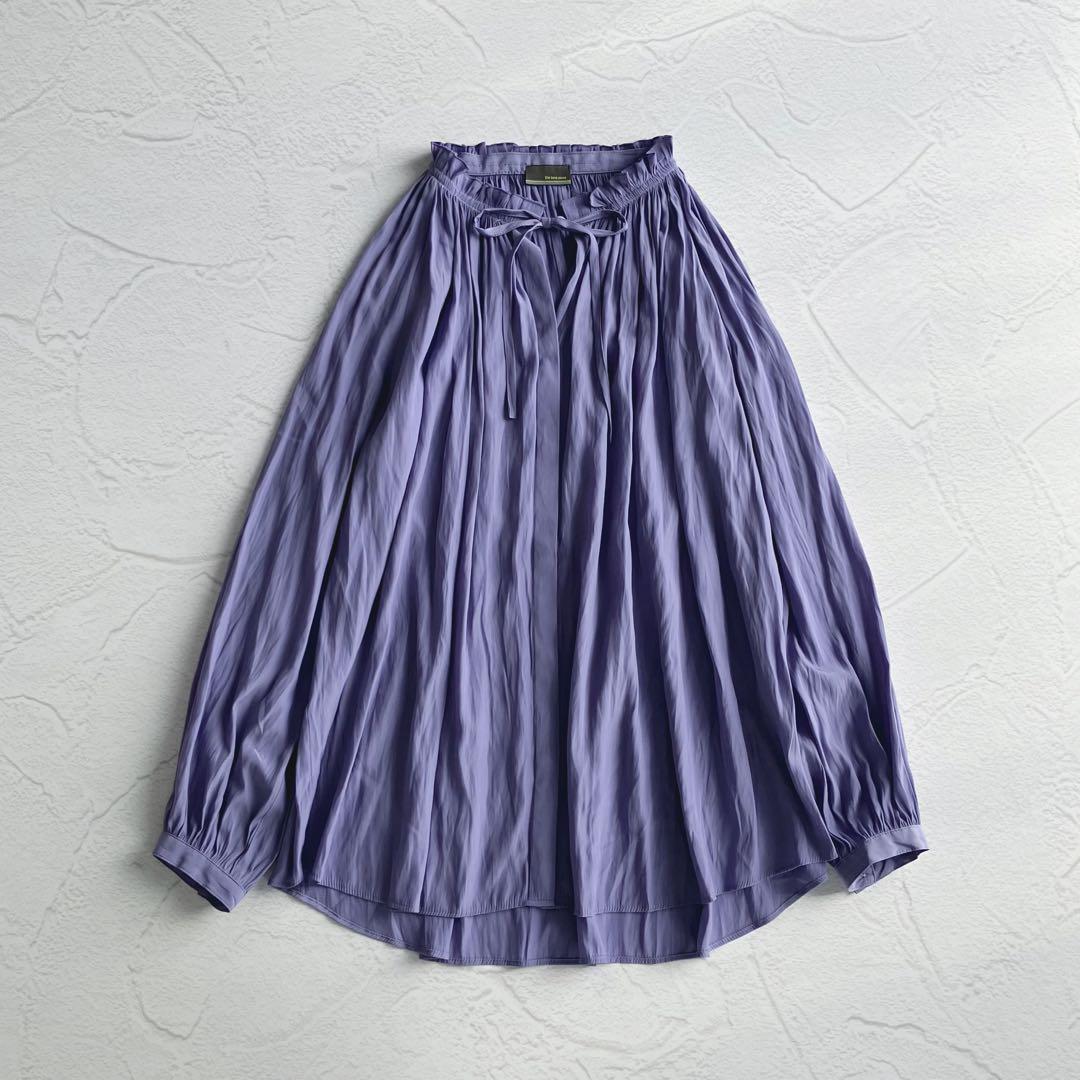 ✨極美品✨ドゥボンクール リボン 襟ギャザーブラウス サテン シフォン