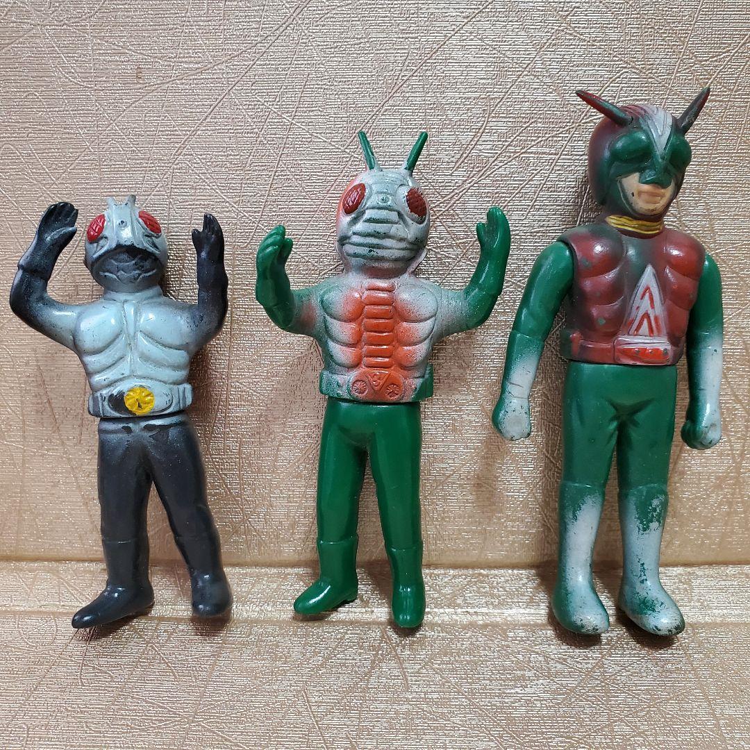 ポピー 無版権 仮面ライダー ミニソフビ 面とれ1号 他 7体セット