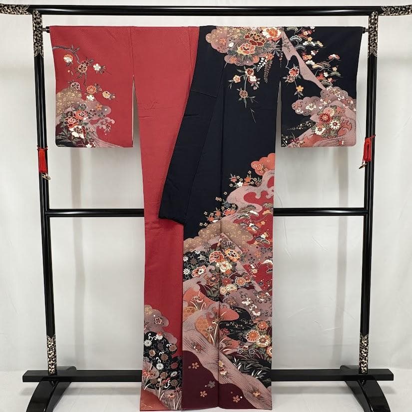 ゆりのはな 訪問着 京友禅ボカシ染め 金彩入り 紋意匠 吉祥模様