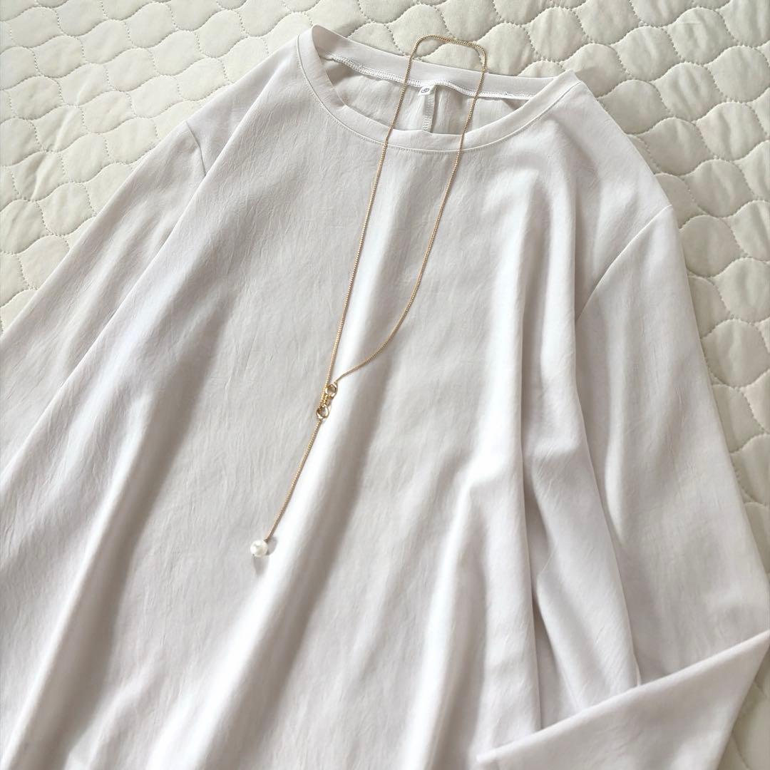 美品】BEARDSLEY 後ろドレープTブラウス Fサイズ アイボリー - メルカリ