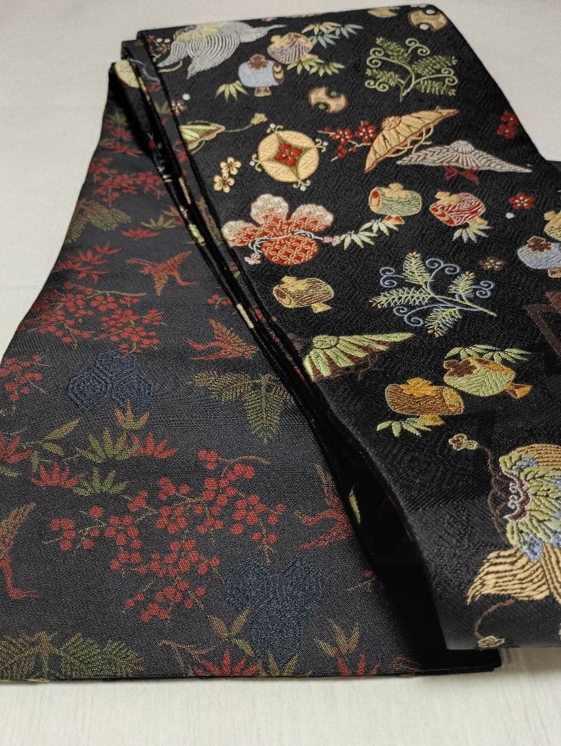 半幅帯 宝尽くし 伝統工芸士 新井寛謹製 - メルカリ